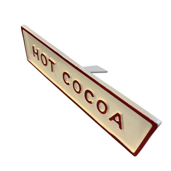 Magnolia Hearth & Hand Metal "Hot Cocoa" sign 11" x 3" Easel - Coffee Station - Picture 3 of 8